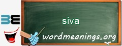 WordMeaning blackboard for siva